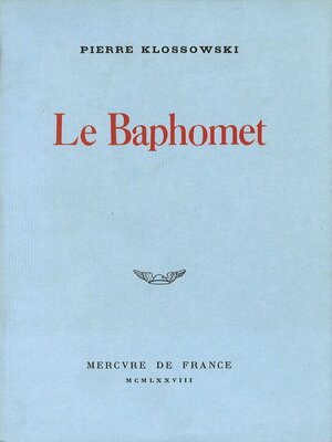 cover image of Le Baphomet